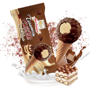 kem ốc quế hương tiramisu sô cô la