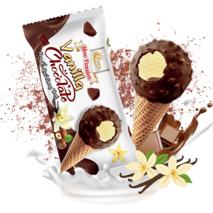 kem ốc quế hương vanillakem