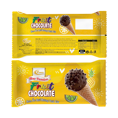 kem ốc quế hương trái cây