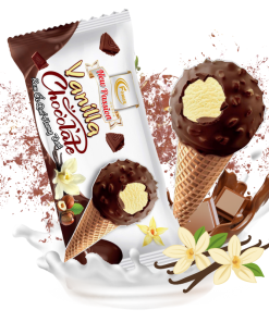 kem ốc quế hương vanillakem