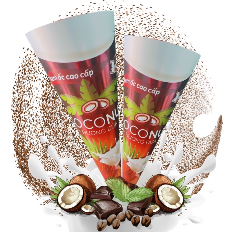 Kem ốc quế cao cấp hương dừa Fonice